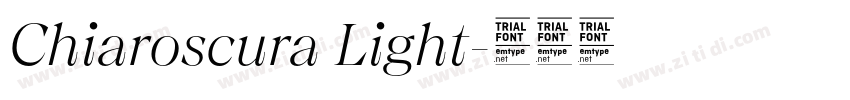 Chiaroscura Light字体转换